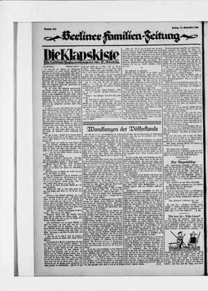 Berliner Volkszeitung on Sep 11, 1925