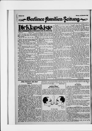 Berliner Volkszeitung on Sep 14, 1925