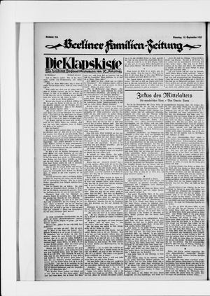 Berliner Volkszeitung vom 15.09.1925