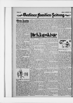 Berliner Volkszeitung vom 18.09.1925