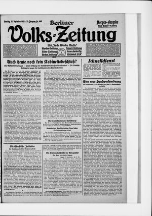 Berliner Volkszeitung vom 22.09.1925