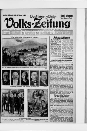 Berliner Volkszeitung vom 26.09.1925