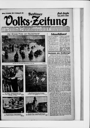 Berliner Volkszeitung on Sep 28, 1925