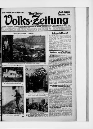 Berliner Volkszeitung vom 29.09.1925