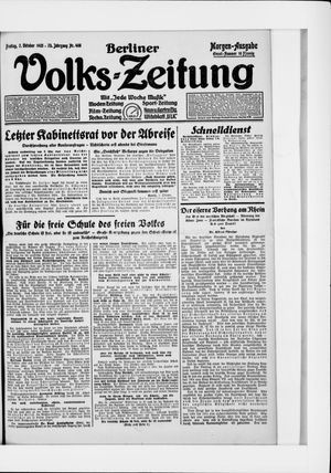 Berliner Volkszeitung vom 02.10.1925