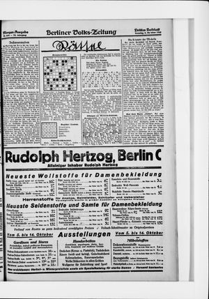 Berliner Volkszeitung vom 04.10.1925