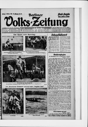 Berliner Volkszeitung vom 05.10.1925