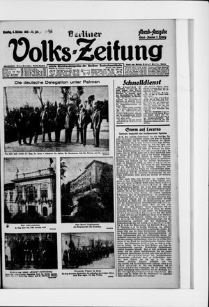 Berliner Volkszeitung vom 06.10.1925