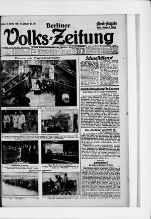 Berliner Volkszeitung vom 12.10.1925