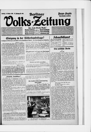 Berliner Volkszeitung vom 13.10.1925