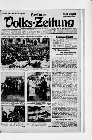 Berliner Volkszeitung vom 14.10.1925