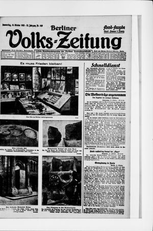 Berliner Volkszeitung vom 15.10.1925
