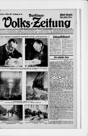 Berliner Volkszeitung vom 16.10.1925