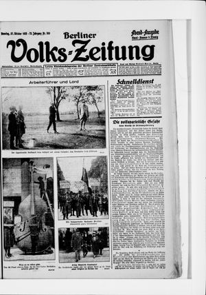 Berliner Volkszeitung vom 27.10.1925