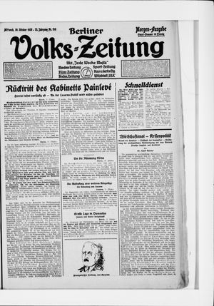 Berliner Volkszeitung vom 28.10.1925