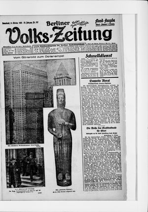 Berliner Volkszeitung on Oct 31, 1925