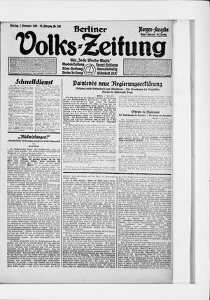 Berliner Volkszeitung vom 03.11.1925