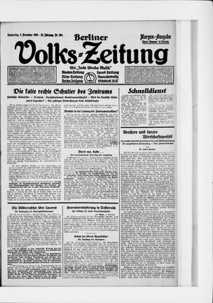 Berliner Volkszeitung vom 05.11.1925