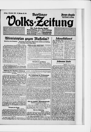Berliner Volkszeitung vom 06.11.1925
