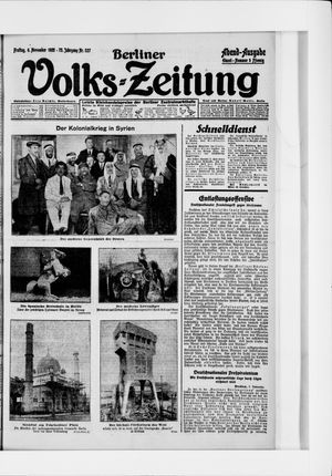 Berliner Volkszeitung vom 06.11.1925