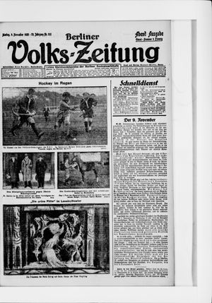Berliner Volkszeitung vom 09.11.1925