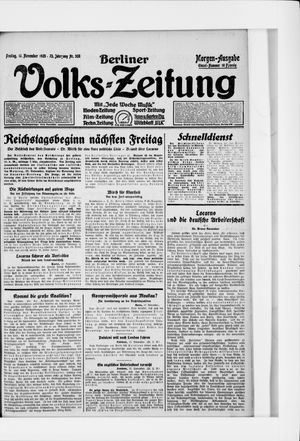 Berliner Volkszeitung vom 13.11.1925