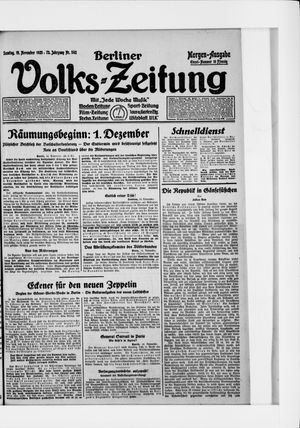 Berliner Volkszeitung vom 15.11.1925