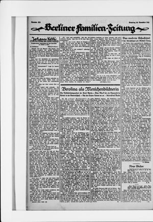 Berliner Volkszeitung vom 24.11.1925