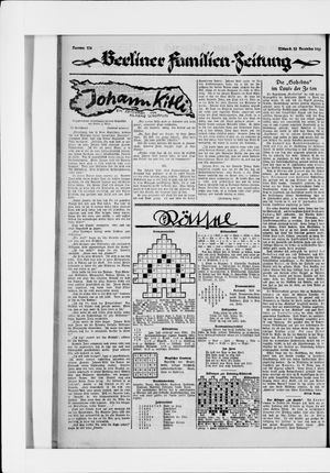 Berliner Volkszeitung vom 25.11.1925