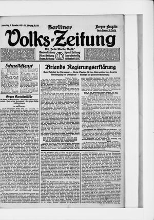 Berliner Volkszeitung vom 03.12.1925