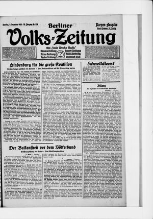 Berliner Volkszeitung on Dec 8, 1925