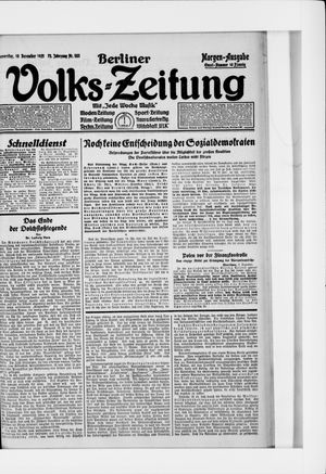 Berliner Volkszeitung on Dec 10, 1925
