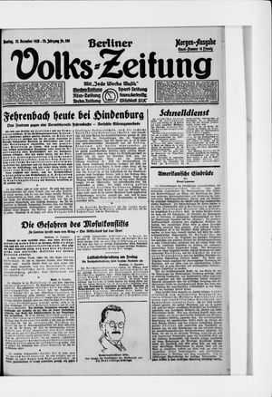 Berliner Volkszeitung vom 13.12.1925