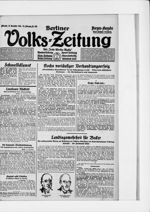 Berliner Volkszeitung vom 16.12.1925