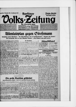 Berliner Volkszeitung on Dec 17, 1925