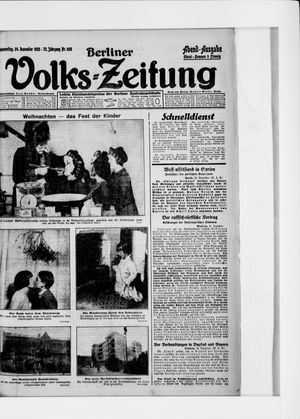 Berliner Volkszeitung vom 24.12.1925