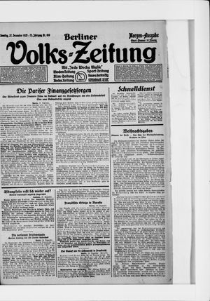 Berliner Volkszeitung vom 27.12.1925