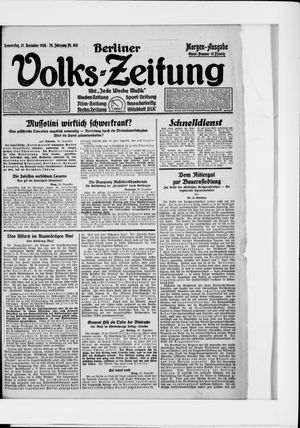 Berliner Volkszeitung vom 31.12.1925