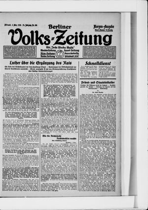 Berliner Volkszeitung vom 03.03.1926