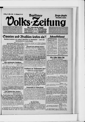 Berliner Volkszeitung vom 12.03.1926
