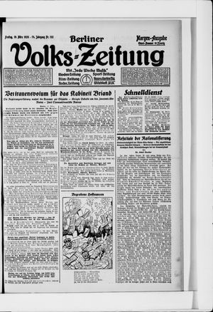 Berliner Volkszeitung vom 19.03.1926