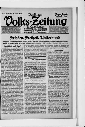Berliner Volkszeitung vom 23.03.1926