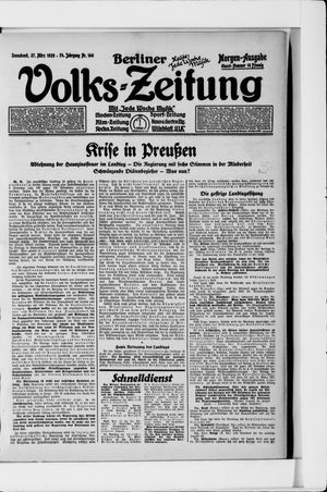 Berliner Volkszeitung vom 27.03.1926