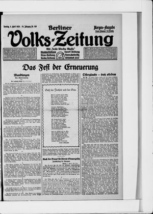 Berliner Volkszeitung on Apr 4, 1926