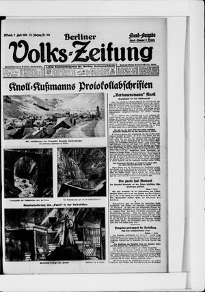 Berliner Volkszeitung vom 07.04.1926