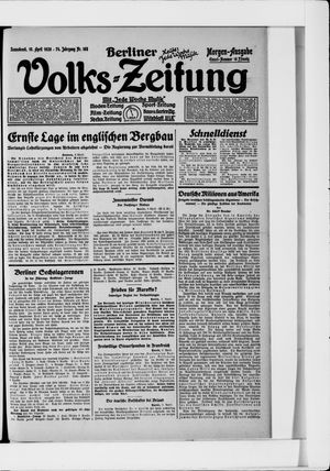 Berliner Volkszeitung on Apr 10, 1926