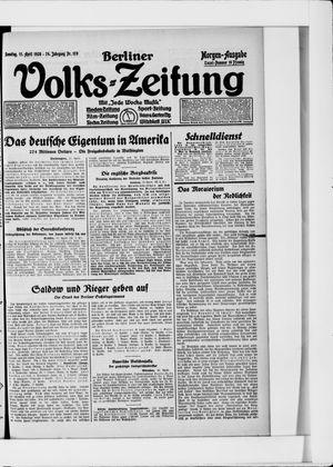 Berliner Volkszeitung vom 11.04.1926
