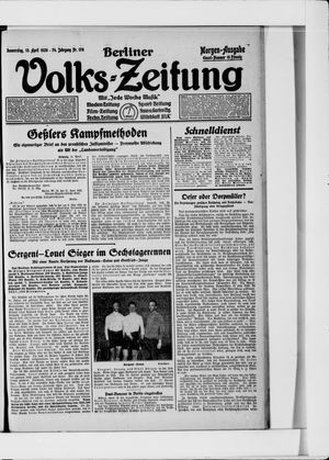Berliner Volkszeitung on Apr 15, 1926