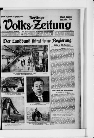Berliner Volkszeitung vom 21.04.1926