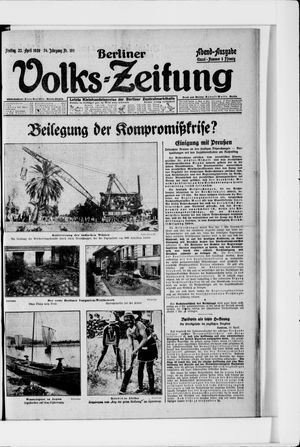 Berliner Volkszeitung on Apr 23, 1926
